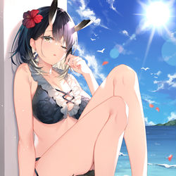 This is a pixiv picture whose title is 「あなたも一緒にどうかしら？」🌺.