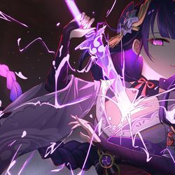 This is a pixiv picture whose title is 雷电将军.