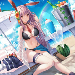 This is a pixiv picture whose title is 水着うどんげ.