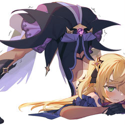 This is a pixiv picture whose title is 例のポーズをするフィッシュル.