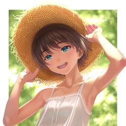 This is a pixiv picture whose title is 麦わら白ワンピまこ誕.