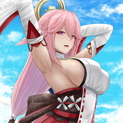 This is a pixiv picture whose title is Yae Miko 💦.