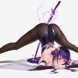This is a pixiv picture whose title is 雷电将军.
