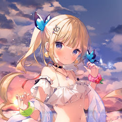 This is a pixiv picture whose title is 夏の思い出を君と・・.