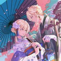 This is a pixiv picture whose title is 四月樱花.