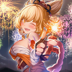 This is a pixiv picture whose title is 宵宫.