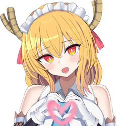 This is a pixiv picture whose title is トール様のアルバイト制服がかわいかったです.