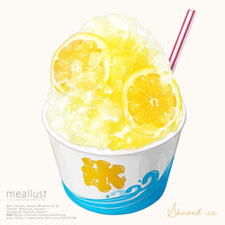 This is a pixiv picture whose title is shaved ice.