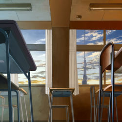 This is a pixiv picture whose title is 教室からの眺め.