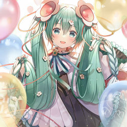 This is a pixiv picture whose title is ミクさんお誕生日おめでとう！.