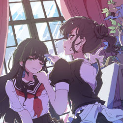 This is a pixiv picture whose title is 泣き落とし作戦.