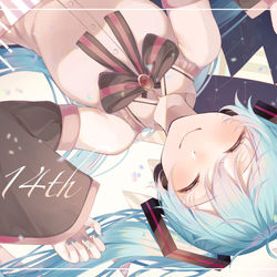 This is a pixiv picture whose title is 初音ミク生誕祭2021.