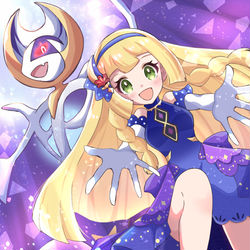 This is a pixiv picture whose title is ポケマス2周年リーリエちゃん.