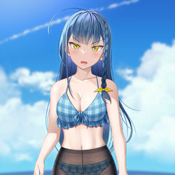 This is a pixiv picture whose title is ビキニ＋タイツという新しい可能性.