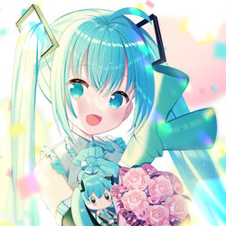 This is a pixiv picture whose title is ミク誕生日おめでとう！.