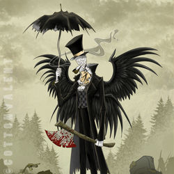 This is a pixiv picture whose title is umbrella man.