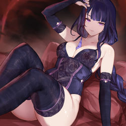 This is a pixiv picture whose title is Raiden Shogun.