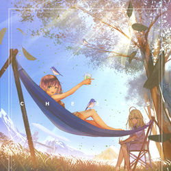 This is a pixiv picture whose title is 「あの夏をもう一度」.