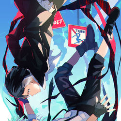 This is a pixiv picture whose title is 落下.