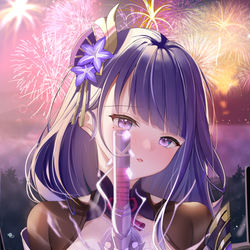 This is a pixiv picture whose title is 雷电将军.