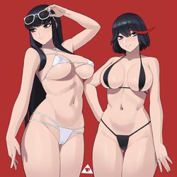 This is a pixiv picture whose title is satsuki & ryuko.