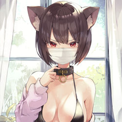 This is a pixiv picture whose title is ケモ耳自粛ちゃん.