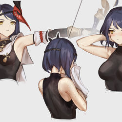 This is a pixiv picture whose title is Kujou Sara's Training.