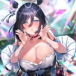 This is a pixiv picture whose title is エイシンフラッシュにチュウされたい.