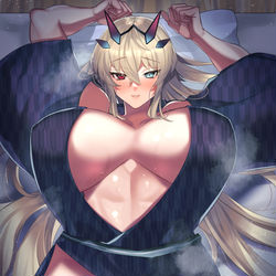 This is a pixiv picture whose title is バーゲストと温泉旅行♡.