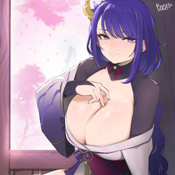 This is a pixiv picture whose title is Raiden Shogun.