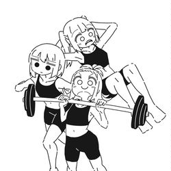 This is a pixiv picture whose title is 筋トレ.