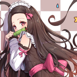 This is a pixiv picture whose title is 喫茶店のねずこちゃん.