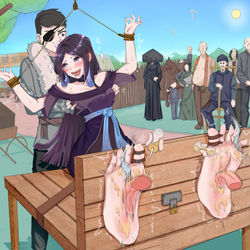 This is a pixiv picture whose title is 左丘青鱼的磨难.