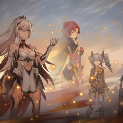 This is a pixiv picture whose title is 薪炎之律者.