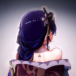 This is a pixiv picture whose title is 背影.