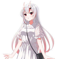 This is a pixiv picture whose title is 白ワンピ.