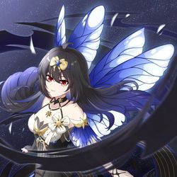 This is a pixiv picture whose title is 幻蝶的夜曲.