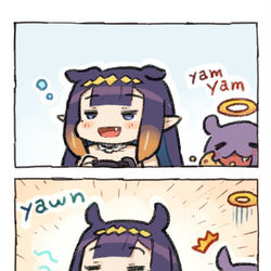 This is a pixiv picture whose title is Ina's yawn.