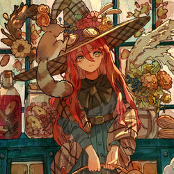 This is a pixiv picture whose title is 秋を運ぶ魔女.