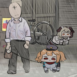 This is a pixiv picture whose title is 신비한 켈베로스.