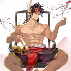 This is a pixiv picture whose title is 甘寧.