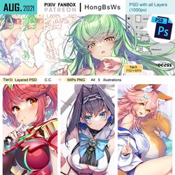 This is a pixiv picture whose title is Aug 2021.