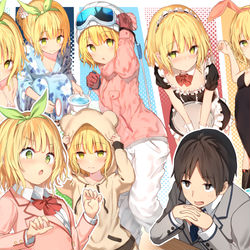 This is a pixiv picture whose title is 唯花とデートASMR.