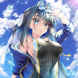 This is a pixiv picture whose title is 水着クロニーさん.