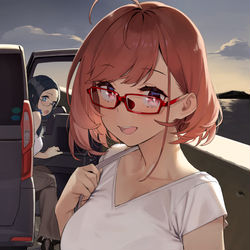 This is a pixiv picture whose title is 近視の姉＃20.