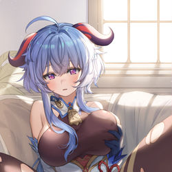 This is a pixiv picture whose title is 甘雨.