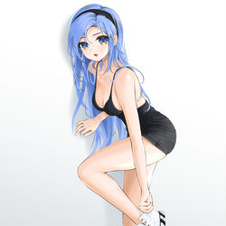 This is a pixiv picture whose title is Heels to sneakers.