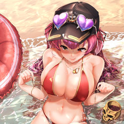 This is a pixiv picture whose title is 水着マリン船長.