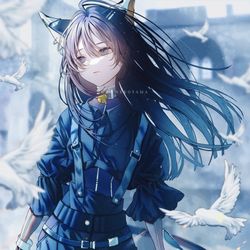 This is a pixiv picture whose title is 🕊.