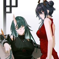 This is a pixiv picture whose title is 🐉👹.